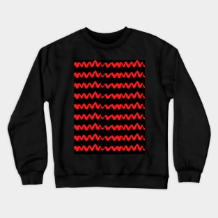 Red and Black Chevron Pattern Crewneck Sweatshirt